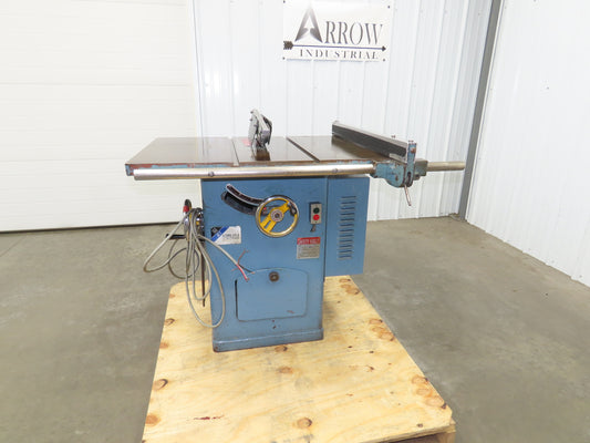 Jet CTAS-10-3 Table Saw 10" Tilting Arbor 3Ph 3HP 230/460V 25" Fence Woodworking