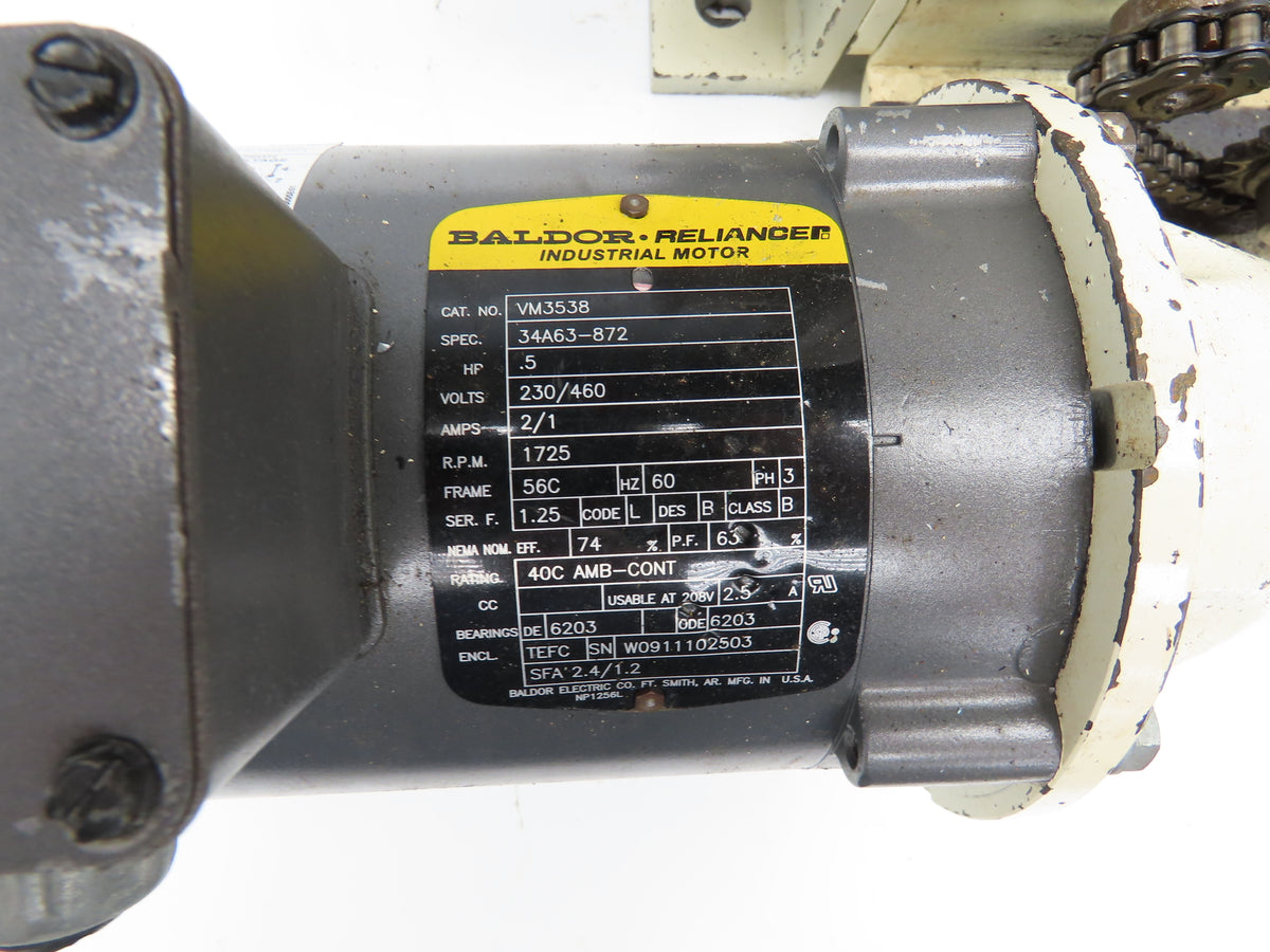 Trim Cutter Plastic Granulator Roll Feeder .5Hp 1725rpm 230/460V Chain Drive