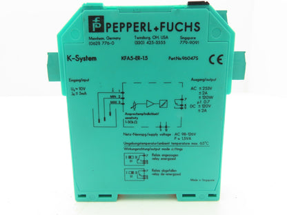 Pepperl+Fuchs 96047S K-System Conductive Level Relay 120VAC DIN Rail