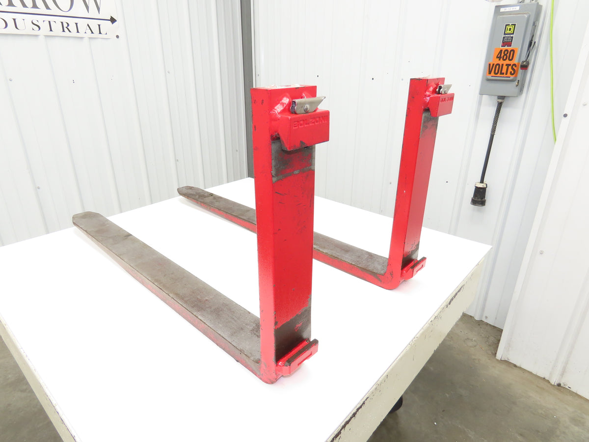 Bolzoni 4083372 4x42" Class 2 Steel Forklift Forks 16" Carriage 1-Pair