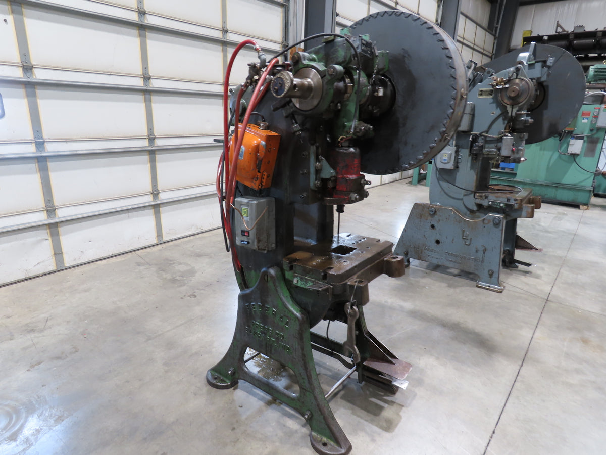 Federal No 3 Mechanical OBI Punch Press 26 Ton 2-3/8" Stroke 6" Throat 1Hp 3Ph