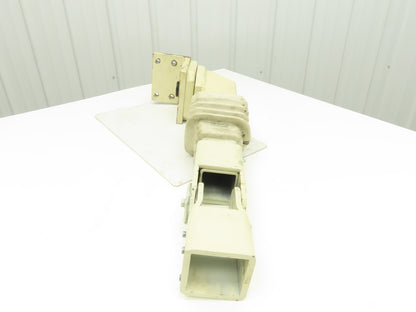 Hoffman HMI Support Arm 80x80mm Tube w/Intermediate Joint Wall Mount Swivel 26"L
