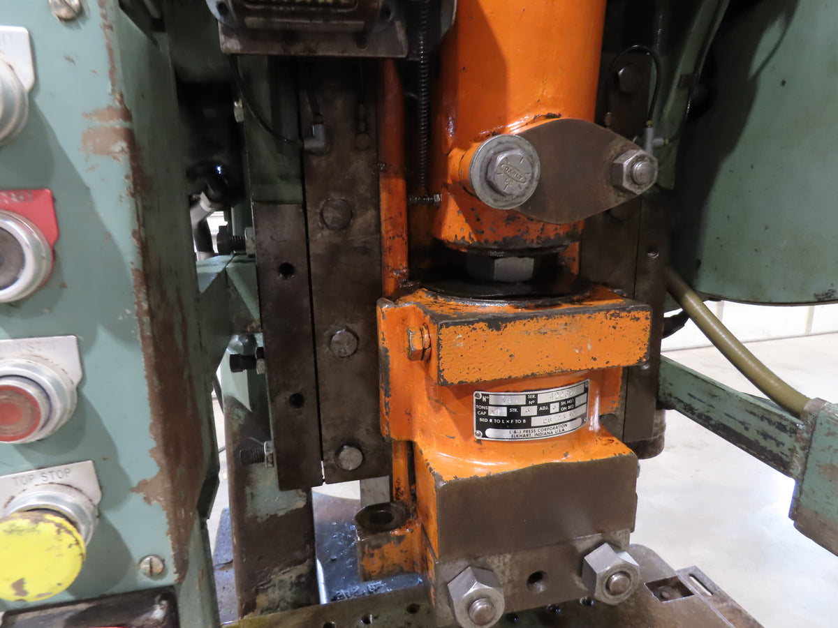 L&J No 36 Mechanical OBI Punch Press 36 Ton 3" Stroke 10Hp VFD Drive
