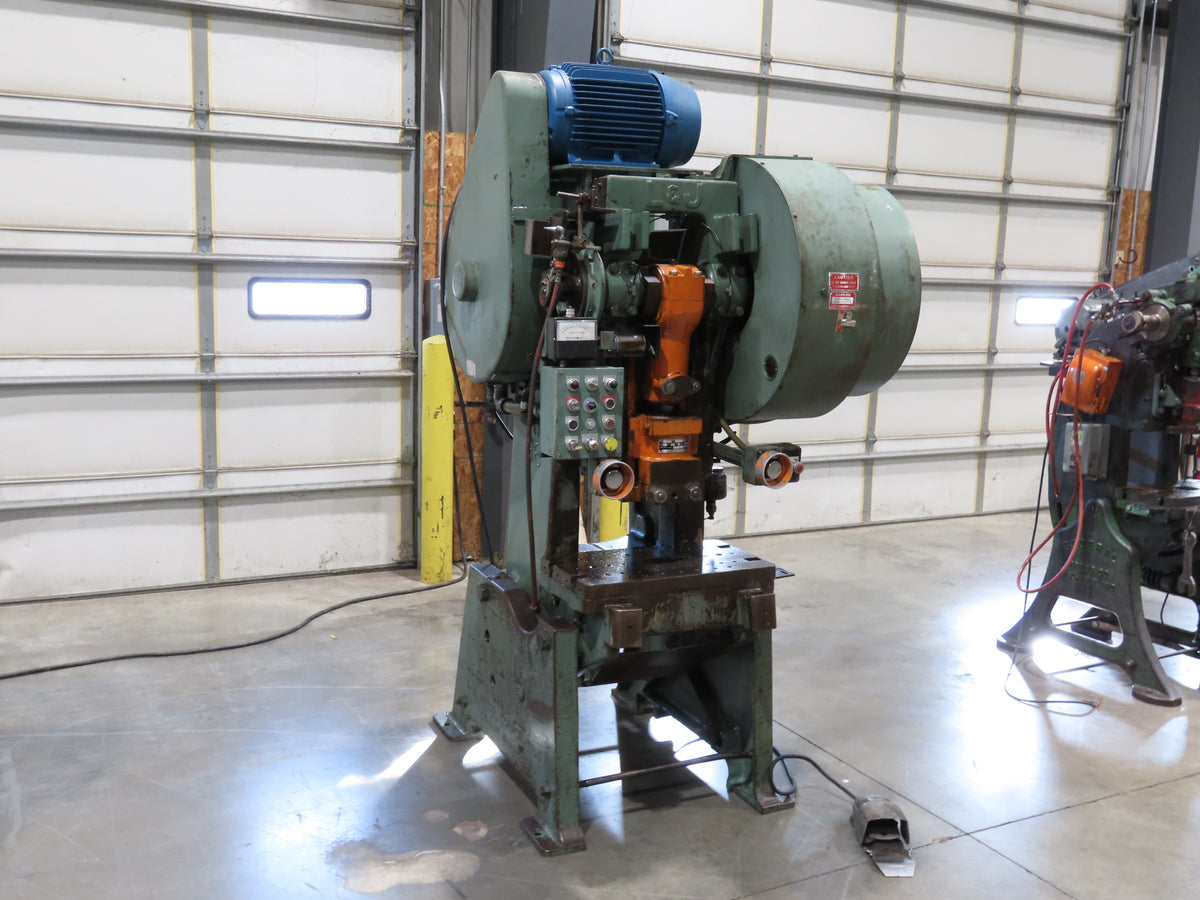 L&J No 36 Mechanical OBI Punch Press 36 Ton 3" Stroke 10Hp VFD Drive