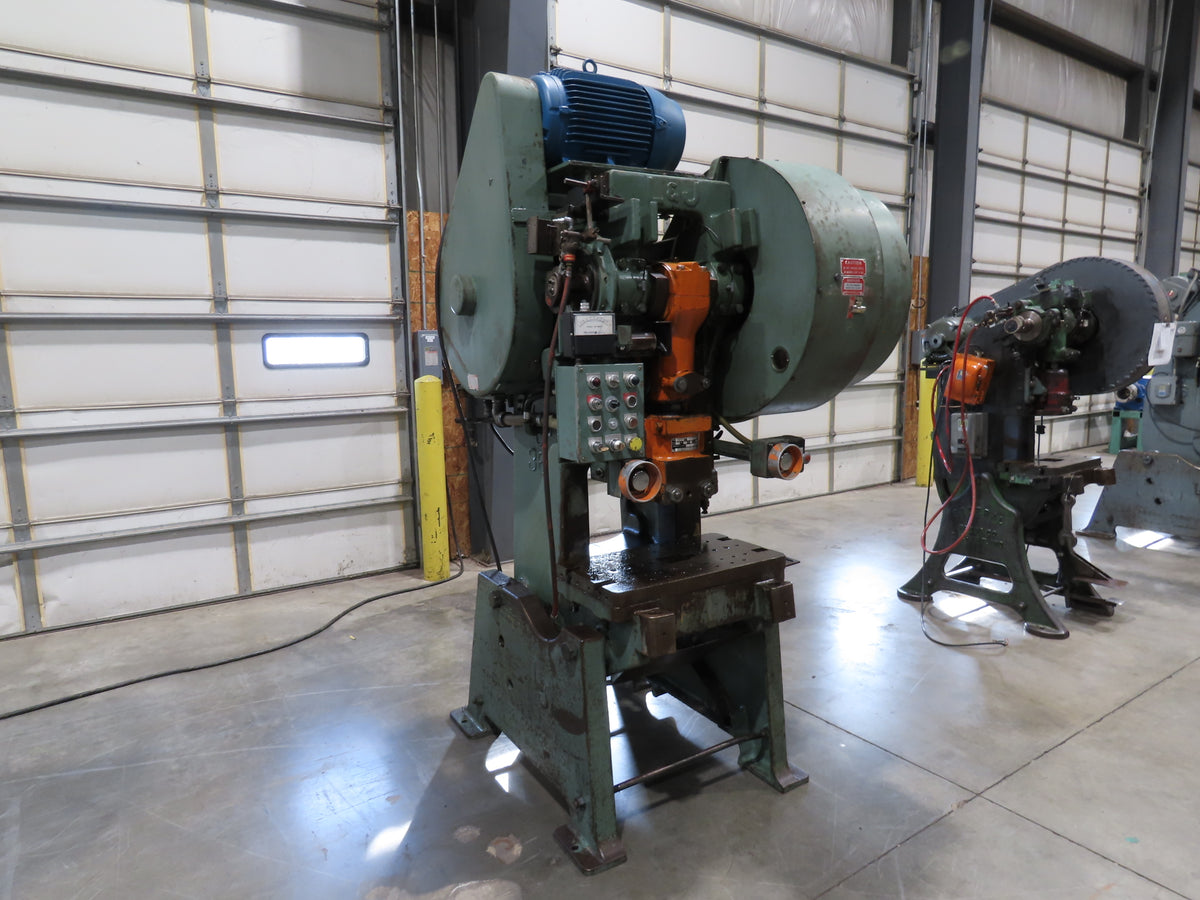 L&J No 36 Mechanical OBI Punch Press 36 Ton 3" Stroke 10Hp VFD Drive