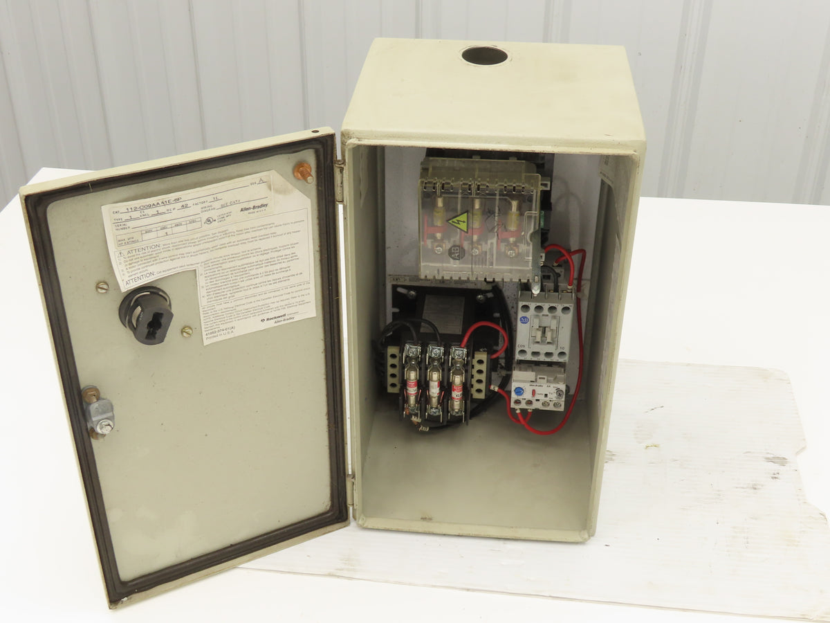 Allen Bradley 112-C09AAA1E-6P IEC Combination Motor Starter Disconnect 230V 3PH