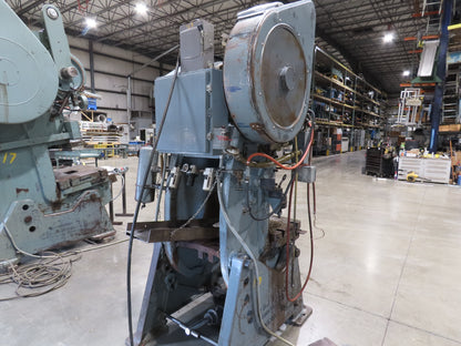 L&J 50 Mechanical OBI Punch Press 50 Ton 18"x 30" Bed 4" Stroke Air Clutch