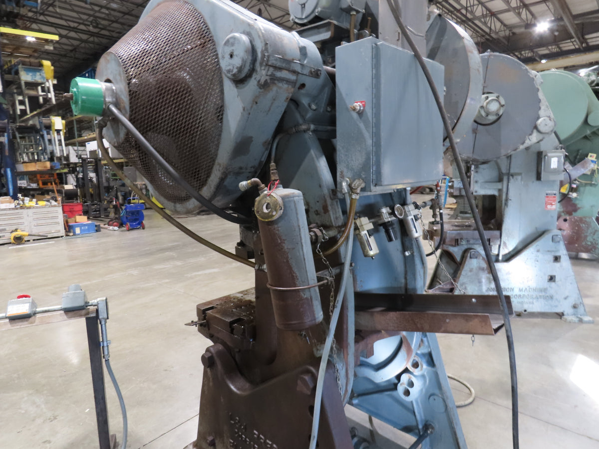 L&J 50 Mechanical OBI Punch Press 50 Ton 18"x 30" Bed 4" Stroke Air Clutch