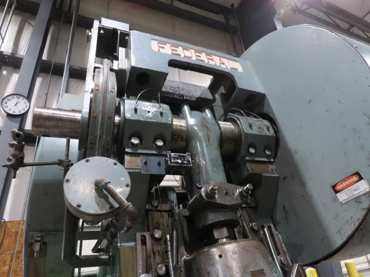 Federal No 8 Mechanical OBI Punch Press 100 Ton Air Brake Clutch 6" Stroke 10Hp