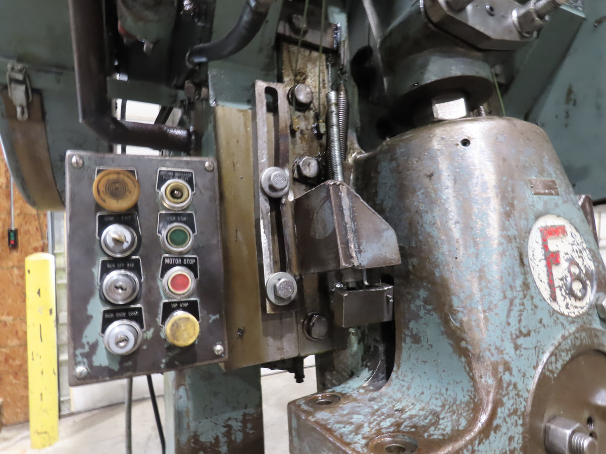 Federal No 8 Mechanical OBI Punch Press 100 Ton Air Brake Clutch 6" Stroke 10Hp