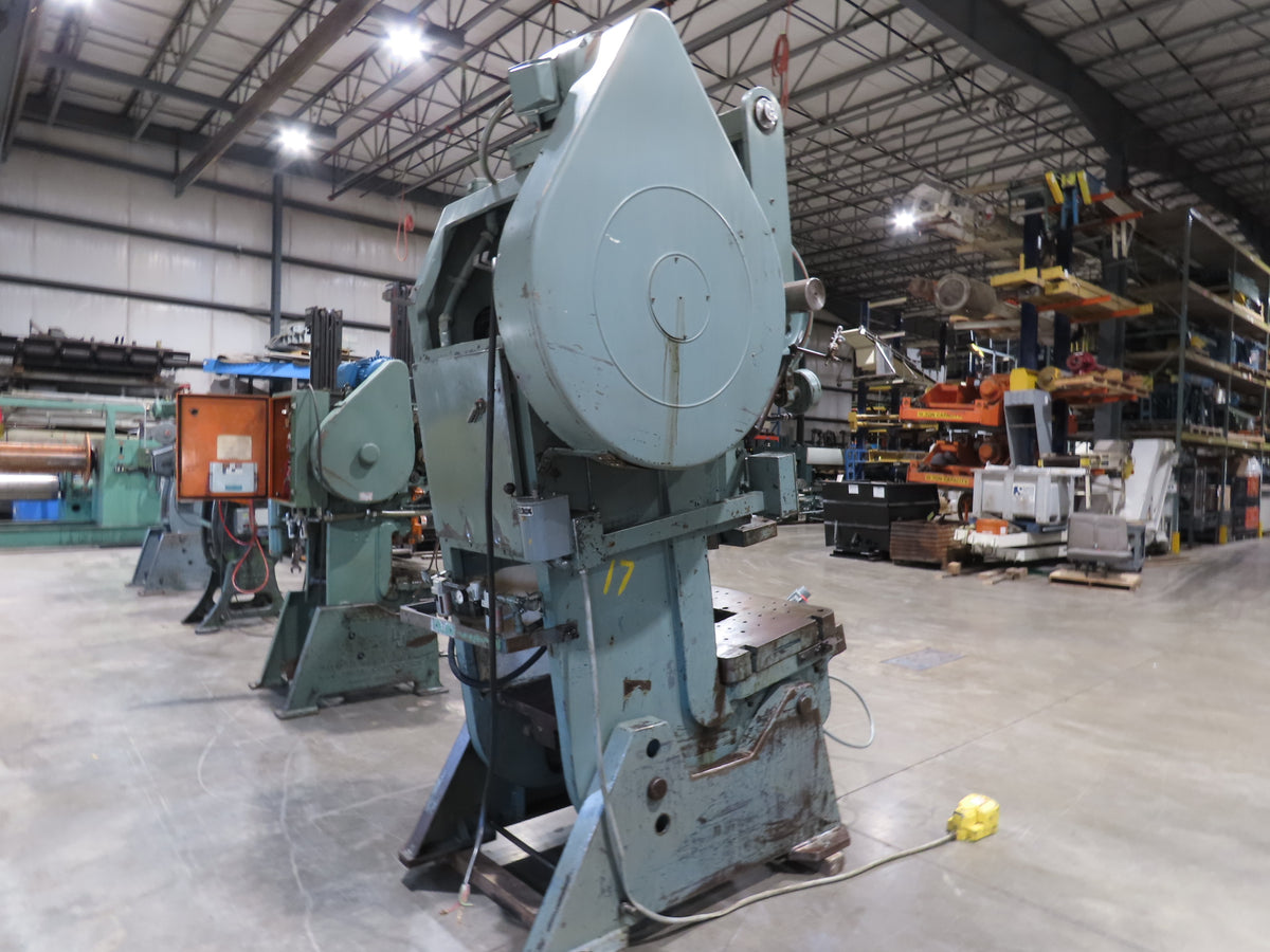 Federal No 8 Mechanical OBI Punch Press 100 Ton Air Brake Clutch 6" Stroke 10Hp