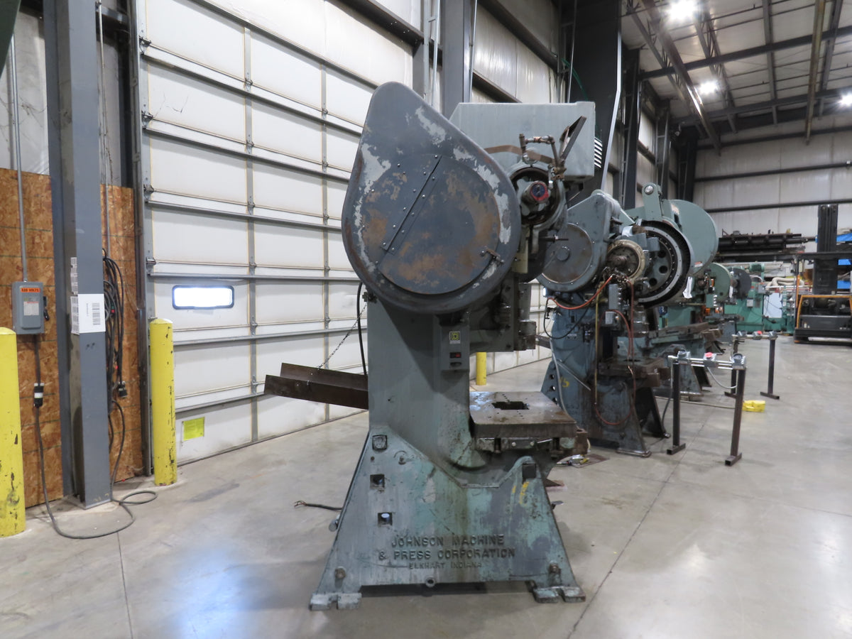 Johnson 60BGC Mechanical OBI Punch Press 60 Ton 32"x 21" Bed 4" Stroke Footpedal