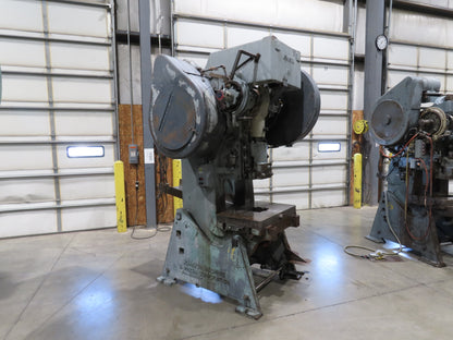 Johnson 60BGC Mechanical OBI Punch Press 60 Ton 32"x 21" Bed 4" Stroke Footpedal