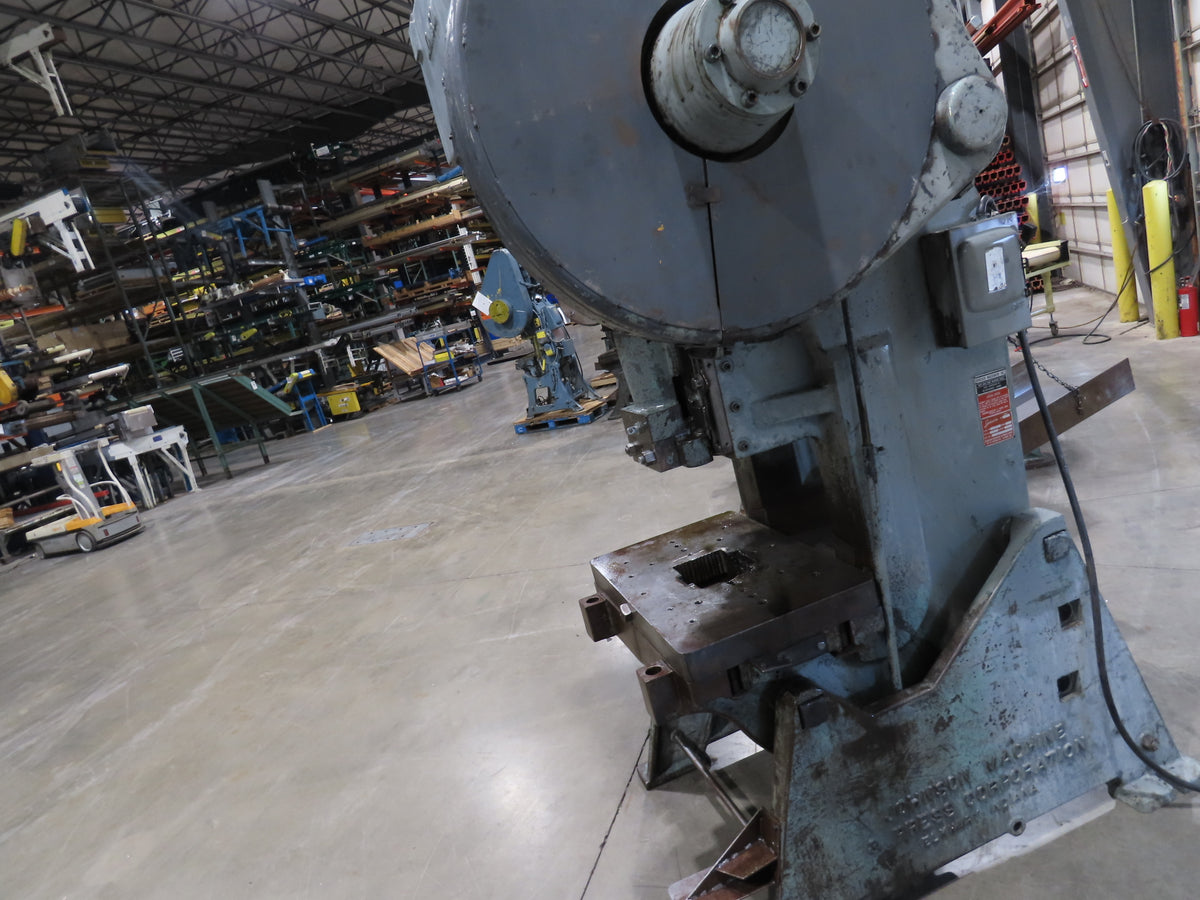 Johnson 60BGC Mechanical OBI Punch Press 60 Ton 32"x 21" Bed 4" Stroke Footpedal