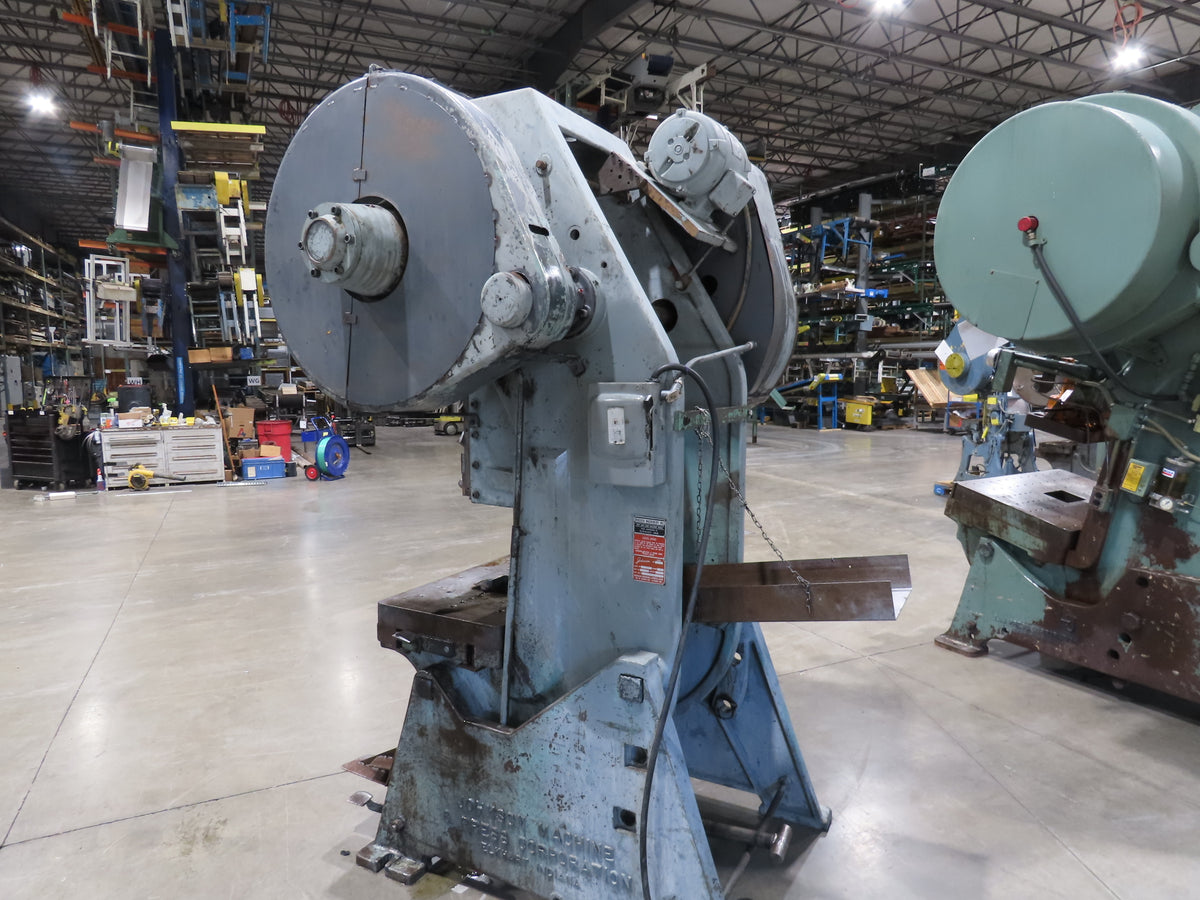 Johnson 60BGC Mechanical OBI Punch Press 60 Ton 32"x 21" Bed 4" Stroke Footpedal