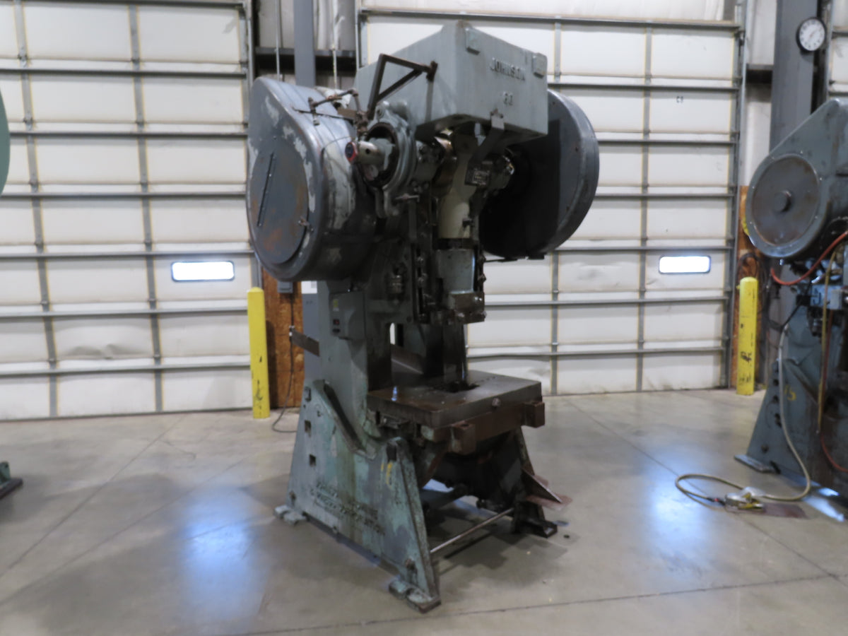 Johnson 60BGC Mechanical OBI Punch Press 60 Ton 32"x 21" Bed 4" Stroke Footpedal