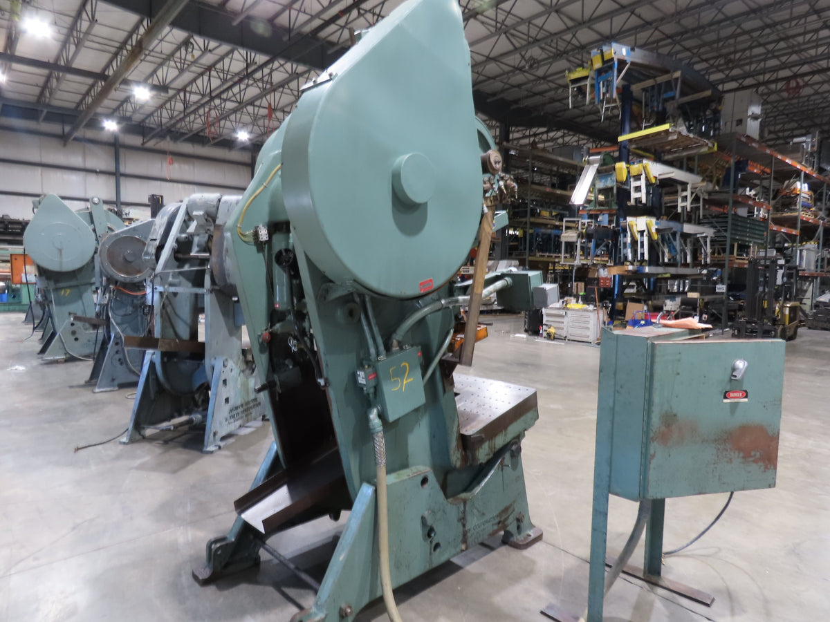 L&J No 100 Mechanical OBI Punch Press 100 Ton Air Brake Clutch 4" Stroke 10Hp