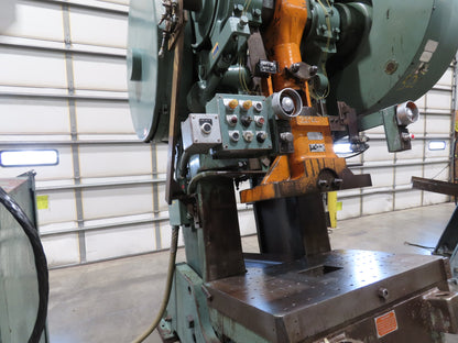 L&J No 100 Mechanical OBI Punch Press 100 Ton Air Brake Clutch 4" Stroke 10Hp