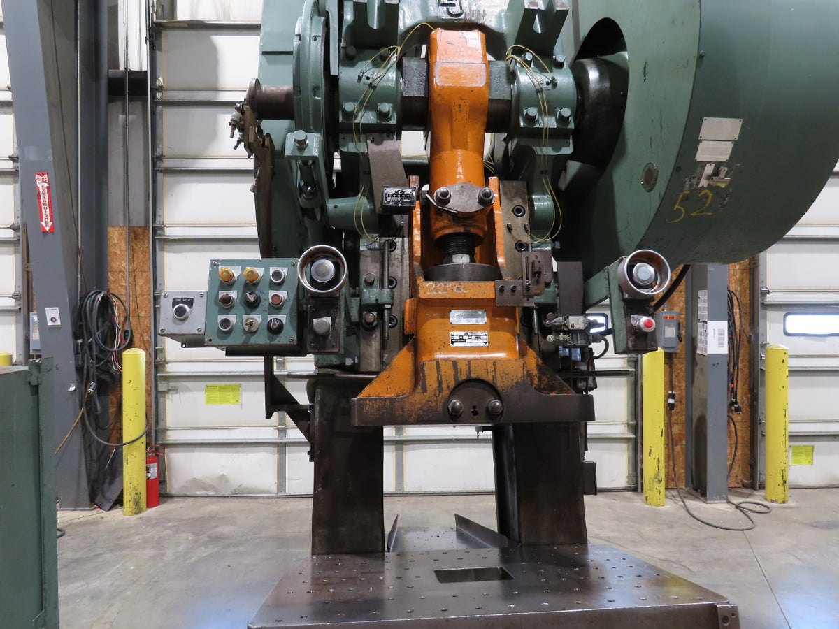 L&J No 100 Mechanical OBI Punch Press 100 Ton Air Brake Clutch 4" Stroke 10Hp