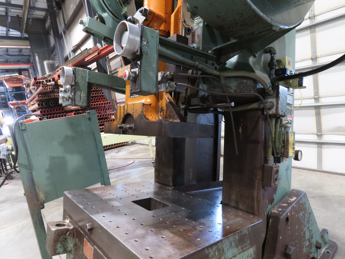 L&J No 100 Mechanical OBI Punch Press 100 Ton Air Brake Clutch 4" Stroke 10Hp