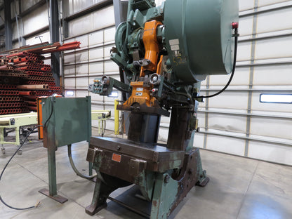 L&J No 100 Mechanical OBI Punch Press 100 Ton Air Brake Clutch 4" Stroke 10Hp