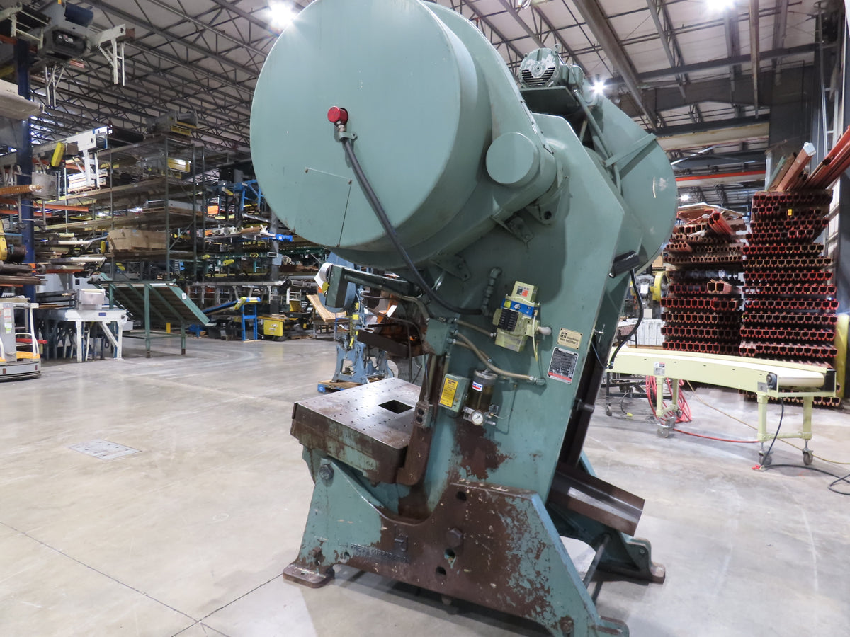 L&J No 100 Mechanical OBI Punch Press 100 Ton Air Brake Clutch 4" Stroke 10Hp