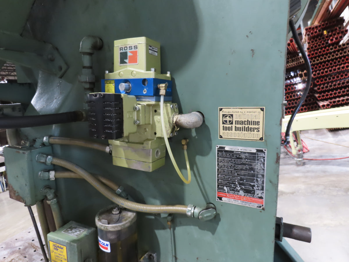 L&J No 100 Mechanical OBI Punch Press 100 Ton Air Brake Clutch 4" Stroke 10Hp