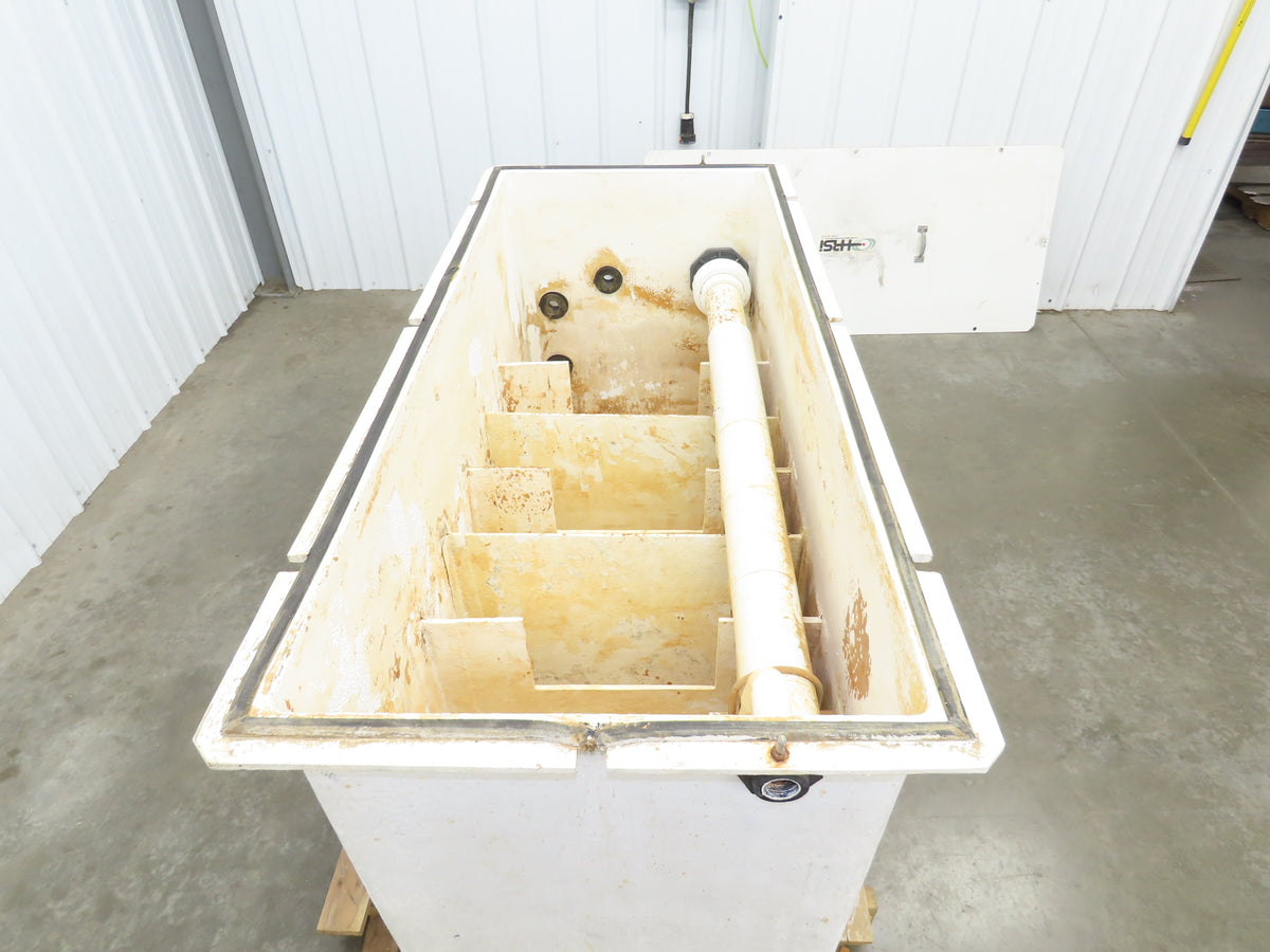 Fiberglass Separator Tank 200 Gal Oil Water Chemical Cleaning Filtration Baffle