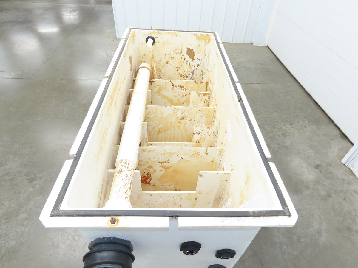 Fiberglass Separator Tank 200 Gal Oil Water Chemical Cleaning Filtration Baffle