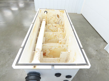 Fiberglass Separator Tank 200 Gal Oil Water Chemical Cleaning Filtration Baffle