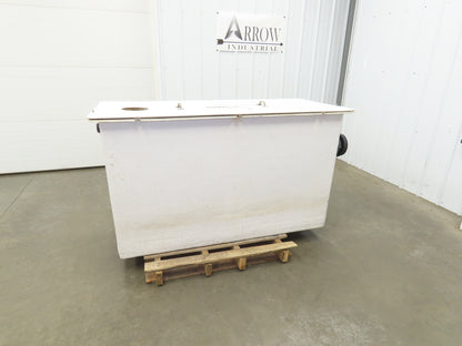 Fiberglass Separator Tank 200 Gal Oil Water Chemical Cleaning Filtration Baffle