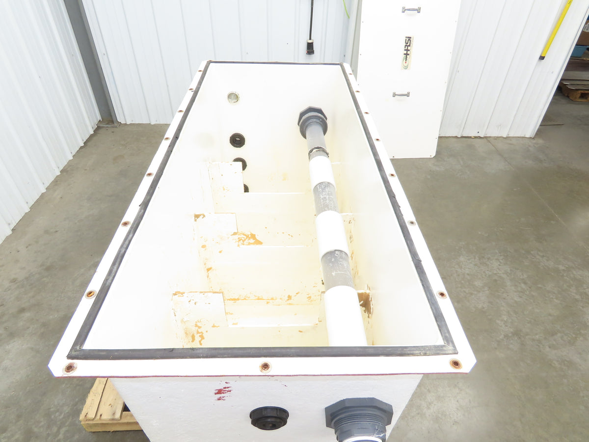 Separator Tank 200 Gal Oil Water Chemical Cleaning Filtration Baffle Fiberglass