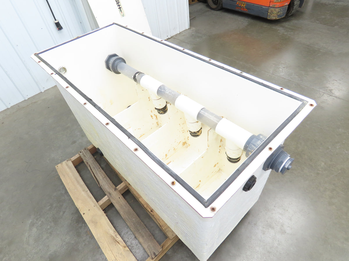 Separator Tank 200 Gal Oil Water Chemical Cleaning Filtration Baffle Fiberglass
