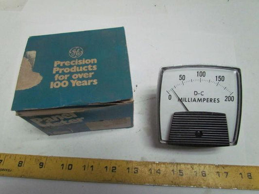 General Electric D0-91 10-0-10 DCV 500-0-500RPM Panel Meter Gauge For 2-3/4"Hole