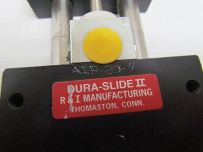 R&I Manufacturing Air-20-4 Dura-Slide 4"Stroke 13-3/4" OAL 3"Wide
