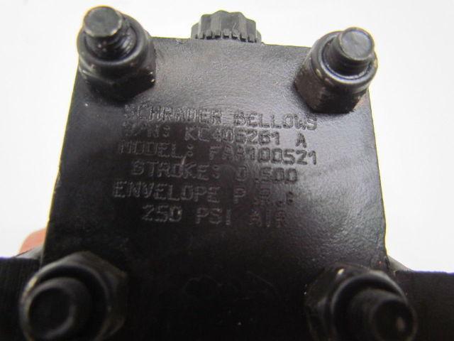 Schrader Pneumatic Air Cylinder 1-1/2" Bore 1/2" Stroke Side Lug Mount 250 psi