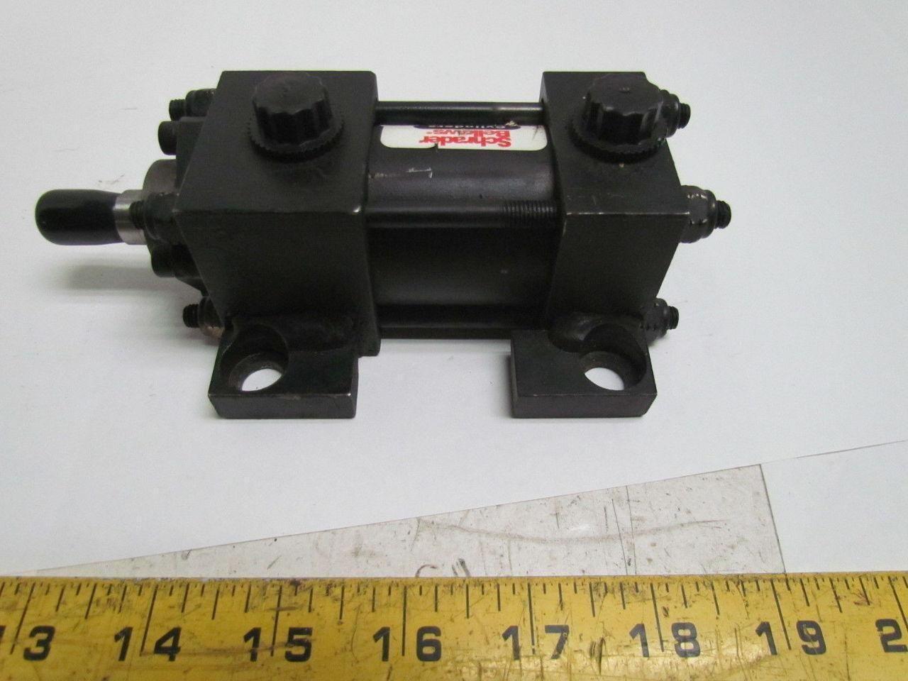 Schrader Pneumatic Air Cylinder 1-1/2" Bore 1/2" Stroke Side Lug Mount 250 psi