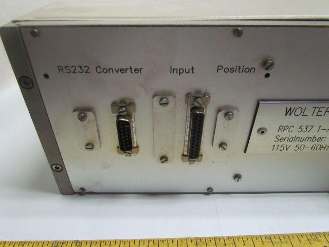 Wolter RPC 537 1-ACT-PRN RPC 537 RS232 Programmer Controller