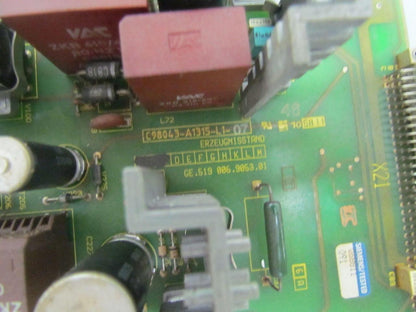 Siemens 6 EW 1890-0AB Power Supply Fan Tray Circuit Board