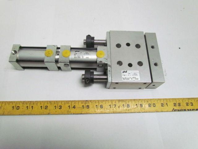 PHD TT04 1X1-J1-N-R1 Pneumatic Slide Tandem 1-1/8"Bore Cylinders 1"Stroke