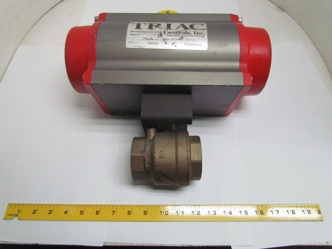 Triac Controls Inc TCI300SR/6 SDAC300 Pneumatic Actuator 2" Full Port Ball Valve