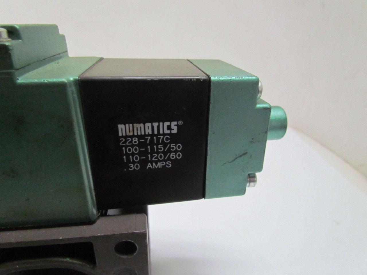Numatics A23SS415F A23SS400F Pneumatic Solenoid Valve w/Manifold Block 120V