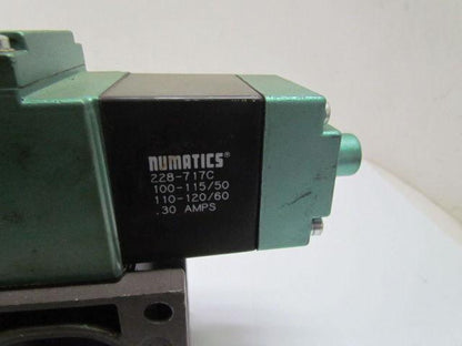Numatics A23SS415F A23SS400F Pneumatic Solenoid Valve w/Manifold Block 120V