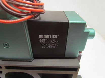 Numatics A23SS415F A23SS400F Pneumatic Solenoid Valve w/Manifold Block 120V