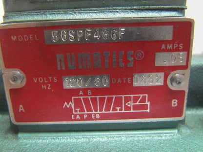Numatics 56SPF486F Pneumatic Valve w/out Base 120V .08 Amps