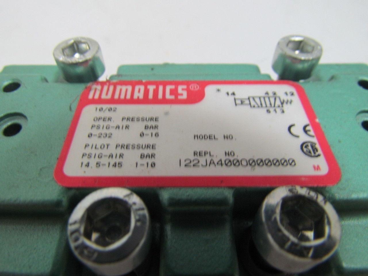 Numatics I22JA400O000000 122JA400O000000 Solenoid Valve I22JA4000000000