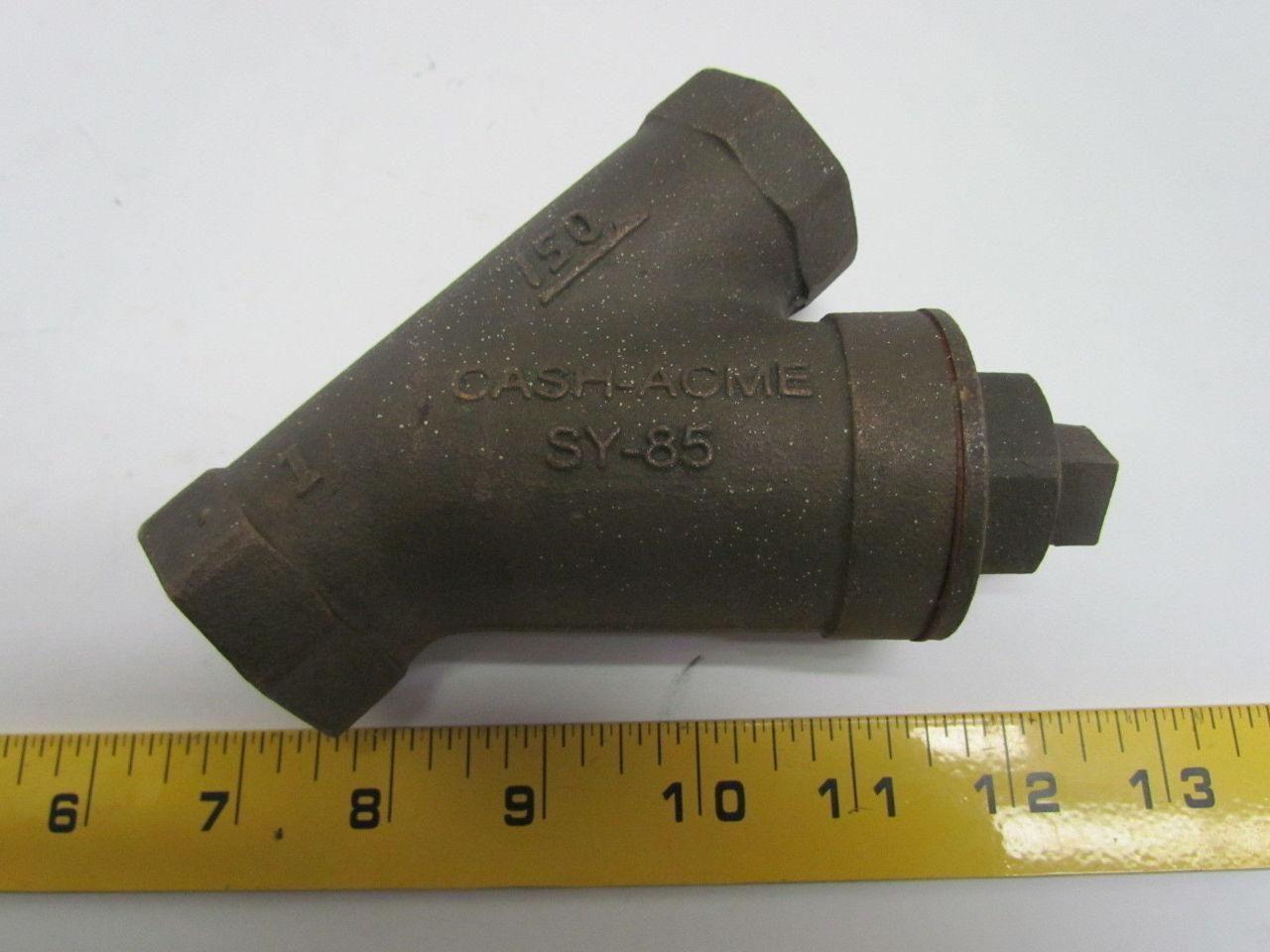 Cash-ACME SY-85 1" NPT Cast Iron Y-Plumbing Strainer NEW