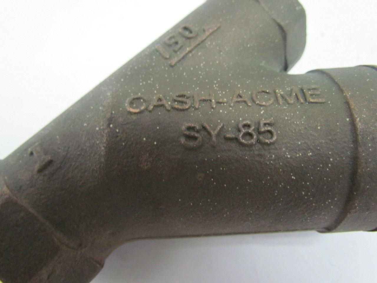 Cash-ACME SY-85 1" NPT Cast Iron Y-Plumbing Strainer NEW
