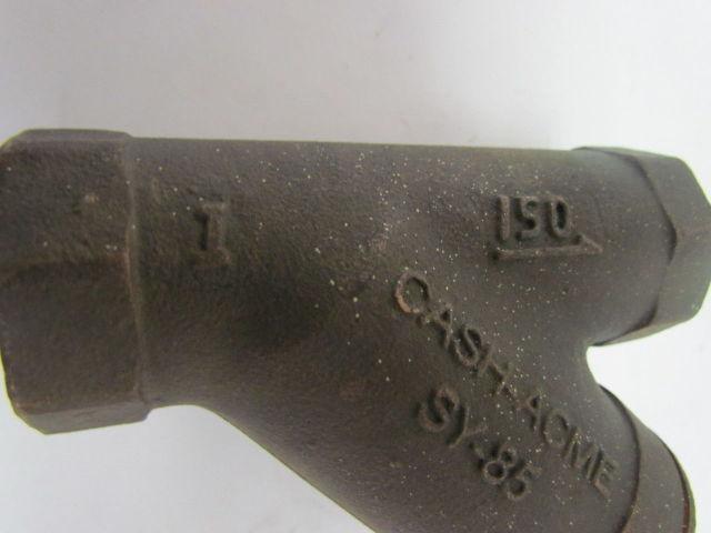 Cash-ACME SY-85 1" NPT Cast Iron Y-Plumbing Strainer NEW