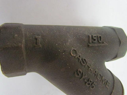 Cash-ACME SY-85 1" NPT Cast Iron Y-Plumbing Strainer NEW